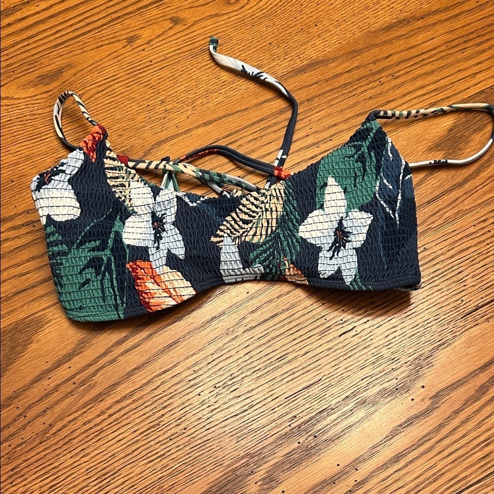 Hollister Multicolor Floral Bikini Top